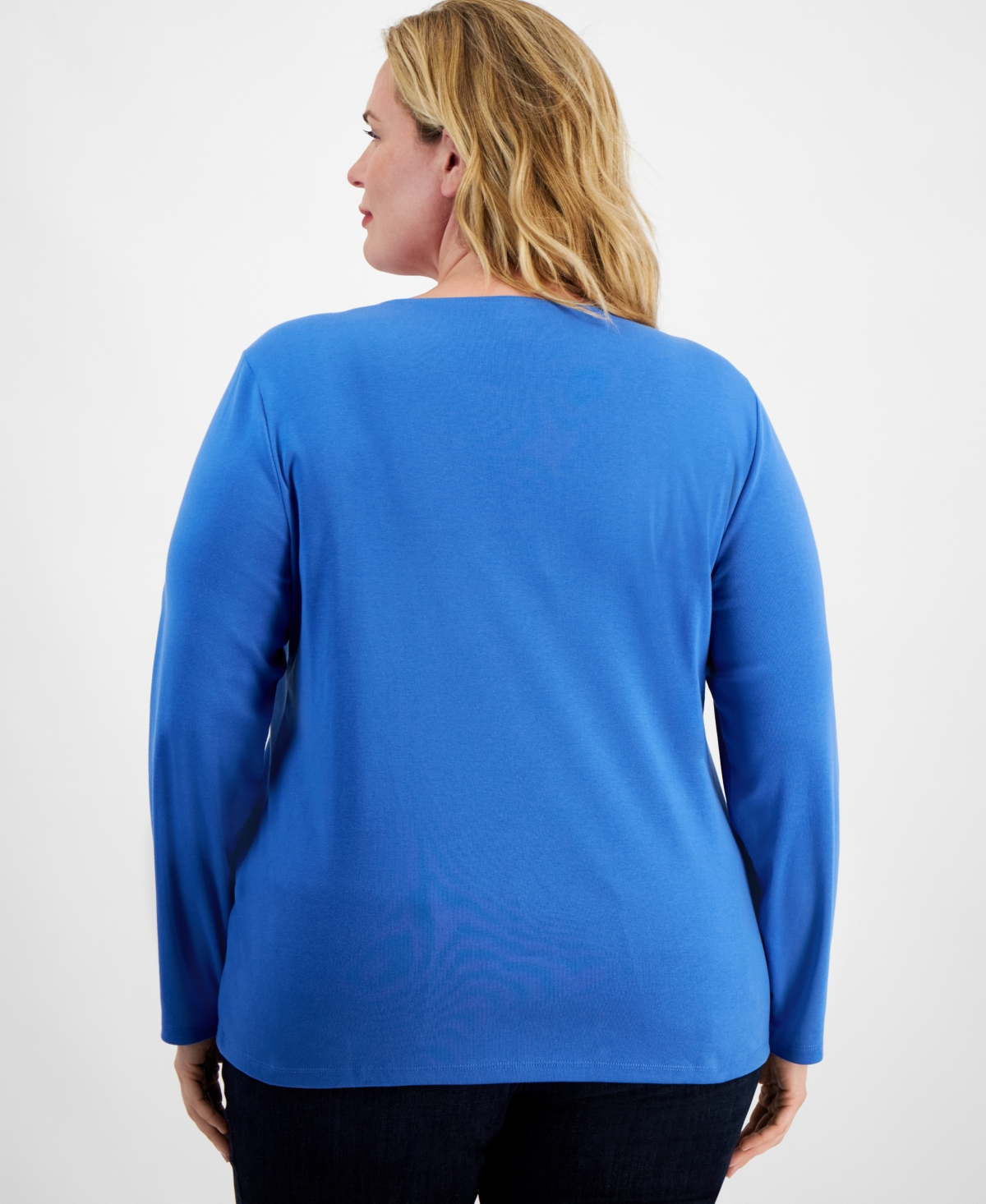 Holiday Lane Plus Size Love & Light Long-Sleeve T-Shirt