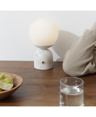 Mila 10" Dimmable LED Table Lamp with Marble Base