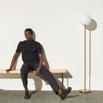 Luna 65" LED Standing Floor Lamp with Globe Shade