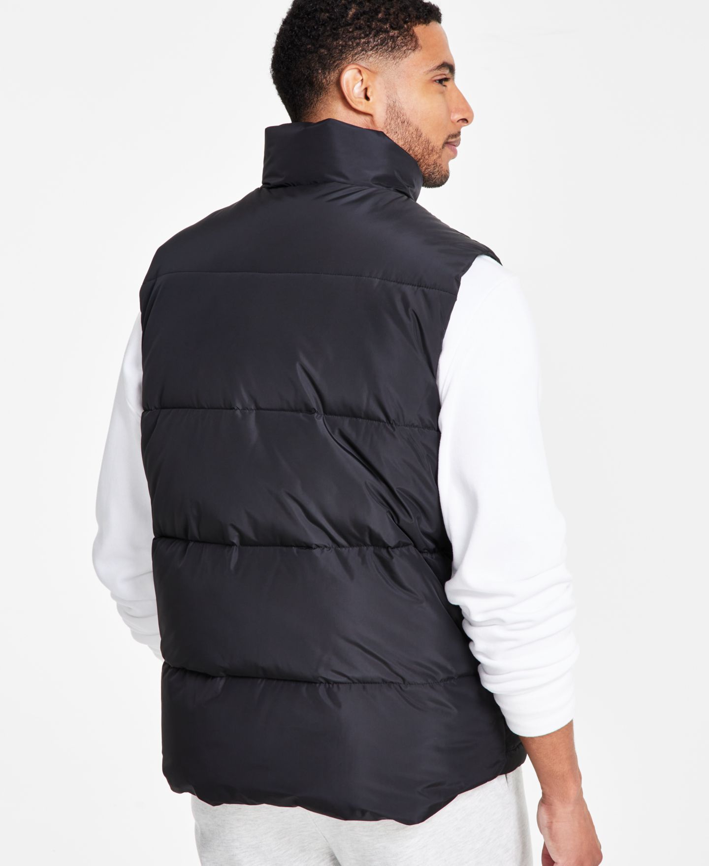 Мужской жилет Champion Solid-Color Quilted Puffer Vest, цвет: Чёрный — фото 2