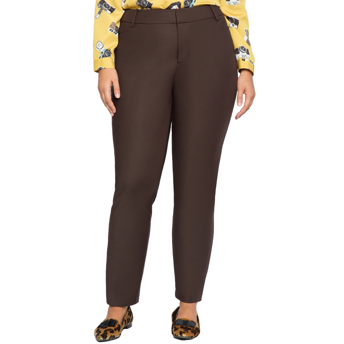 Eloquii Plus Size Kady Fit Double-Weave Pant