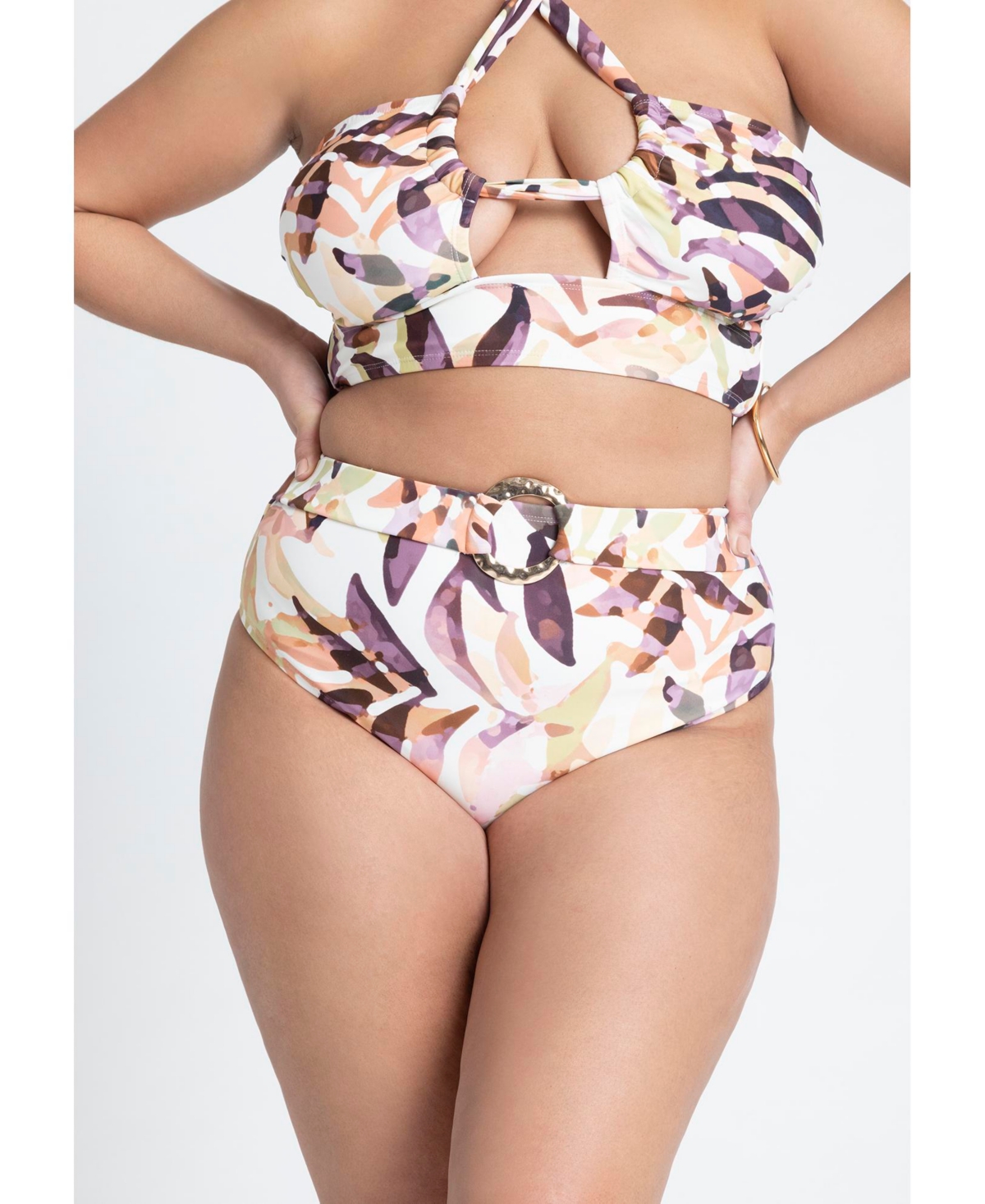 Eloquii Plus Size Belted Bikini Bottom