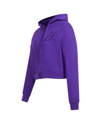 Men's Purple Los Angeles Lakers Triple Tonal Full-Zip Hoodie