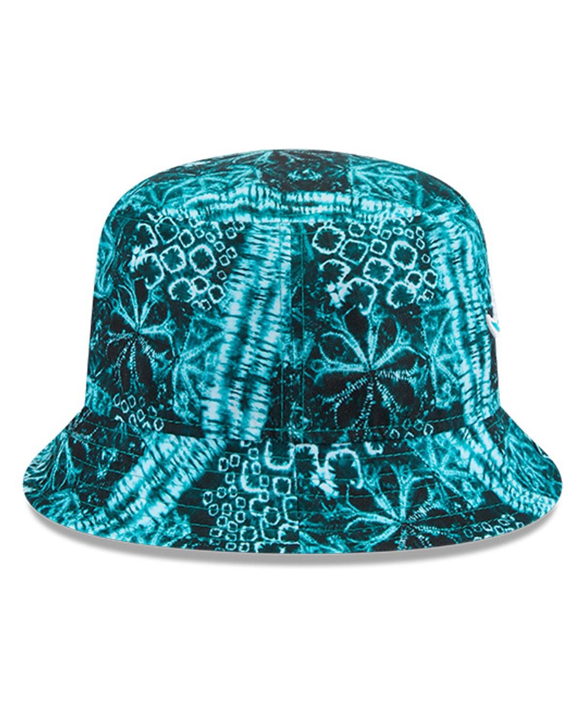New Era Men's Aqua Miami Dolphins Shibori Bucket Hat In Aqua