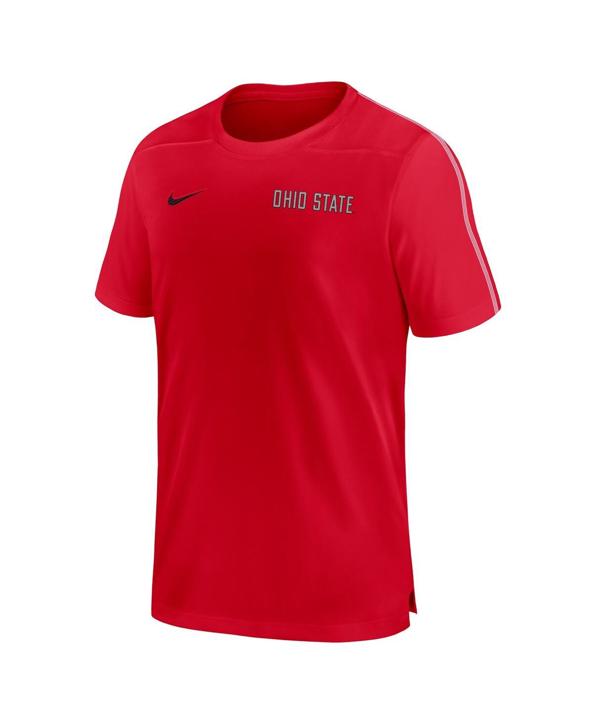 Nike Men's Ohio State Buckeyes 2024 Sideline Coach Performance Top - White