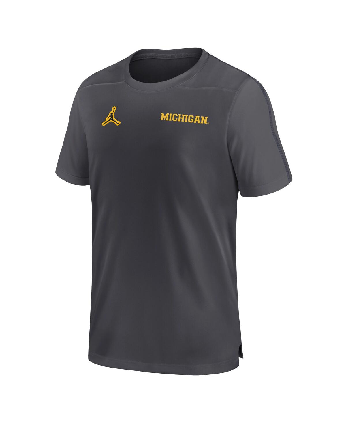 JORDAN MEN'S MICHIGAN WOLVERINES 2024 SIDELINE COACH PERFORMANCE TOP 