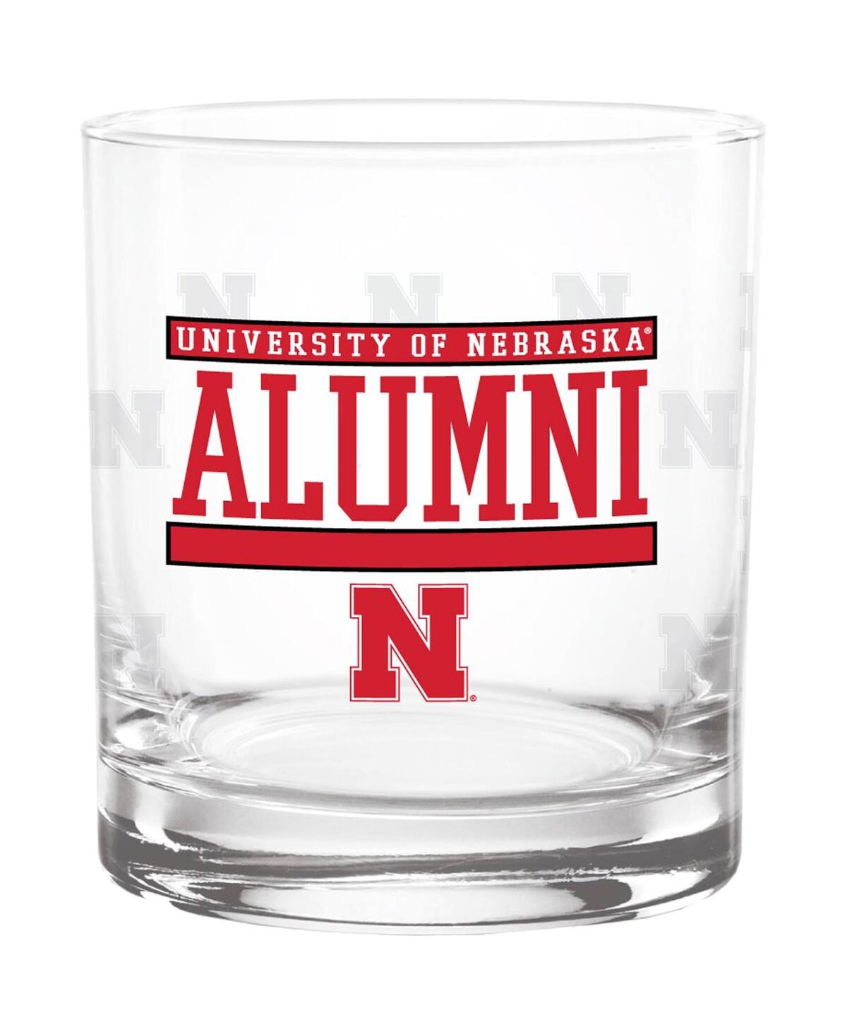 Indigo Falls Nebraska Huskers 14oz. Repeat Alumni Rocks Glass In Transparent