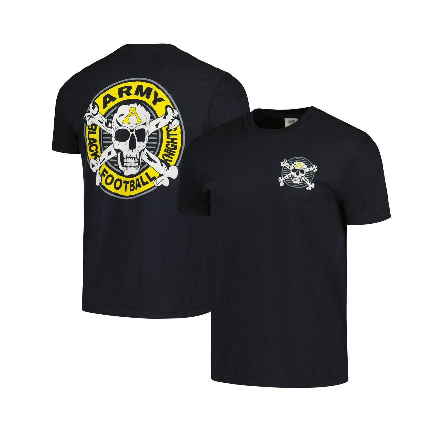 Black Army Men's Black Knights Worn Circle Badge Hyperlocal Comfort Colors T-Shirt