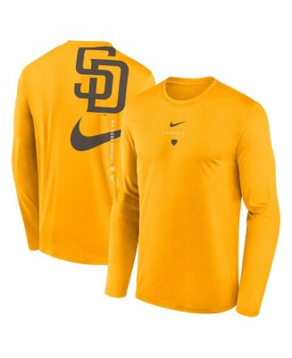 Nike Men's Gold San Diego Padres Large Swoosh Back Legend Performance T ...