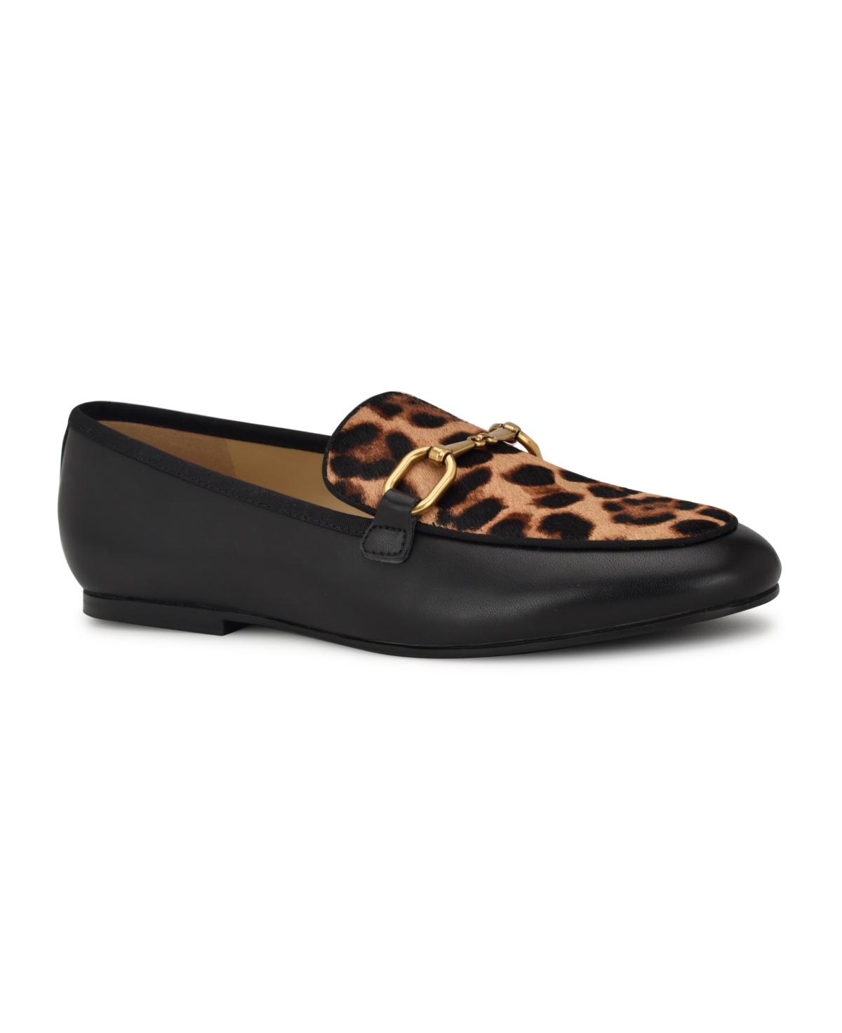 Women's Brayci Slip-On Bit Loafers - Black/Leopard