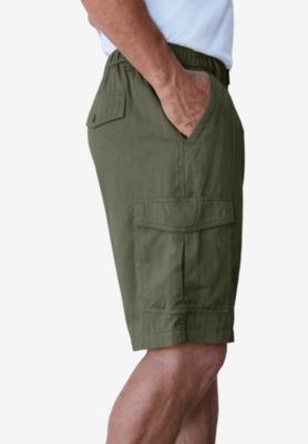 Big & Tall by KingSize Renegade 9" Full Elastic Waist Cargo Shorts