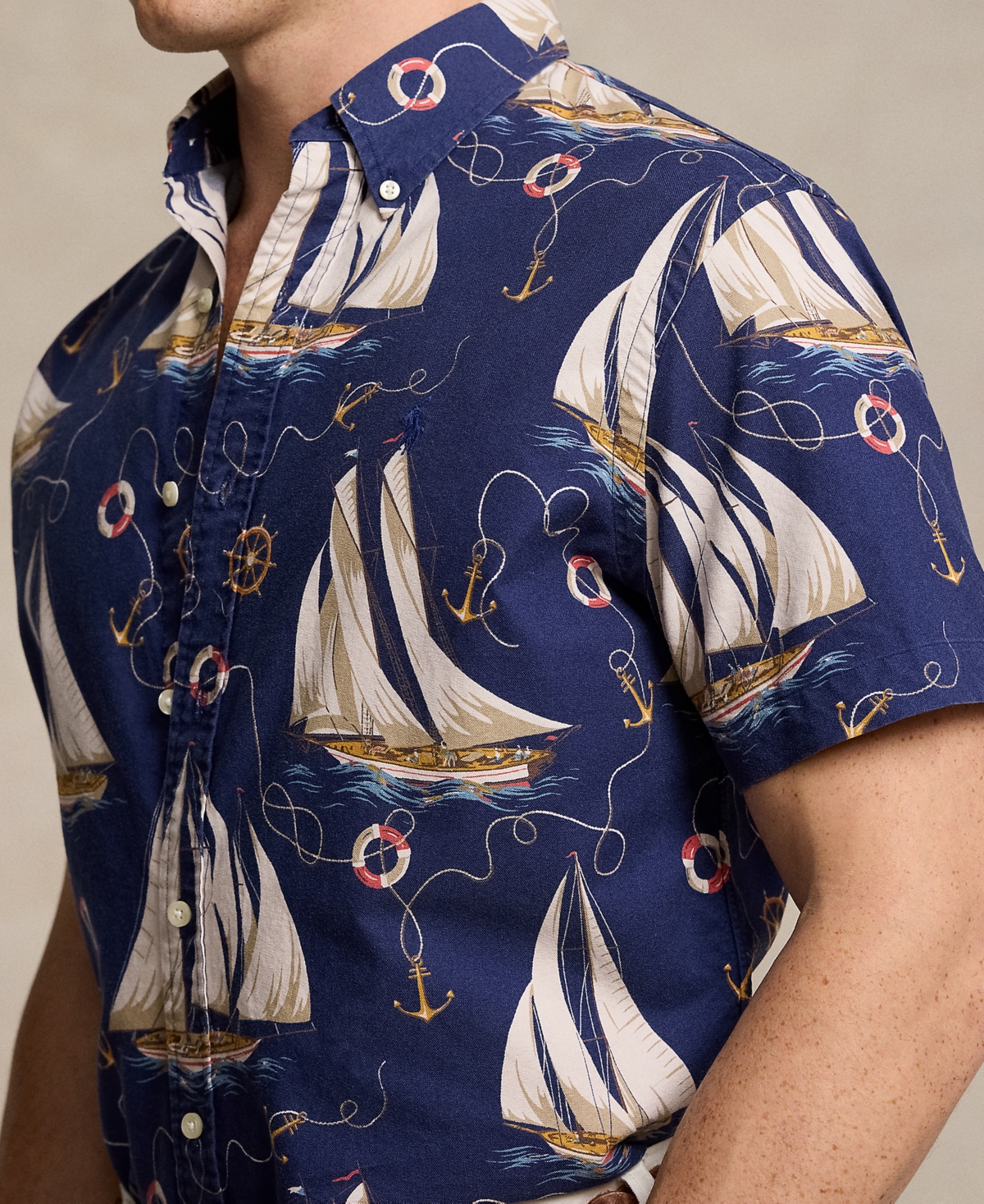 Polo Ralph Lauren Men's Classic-Fit Oxford Shirt - 6385 Helm Anchors