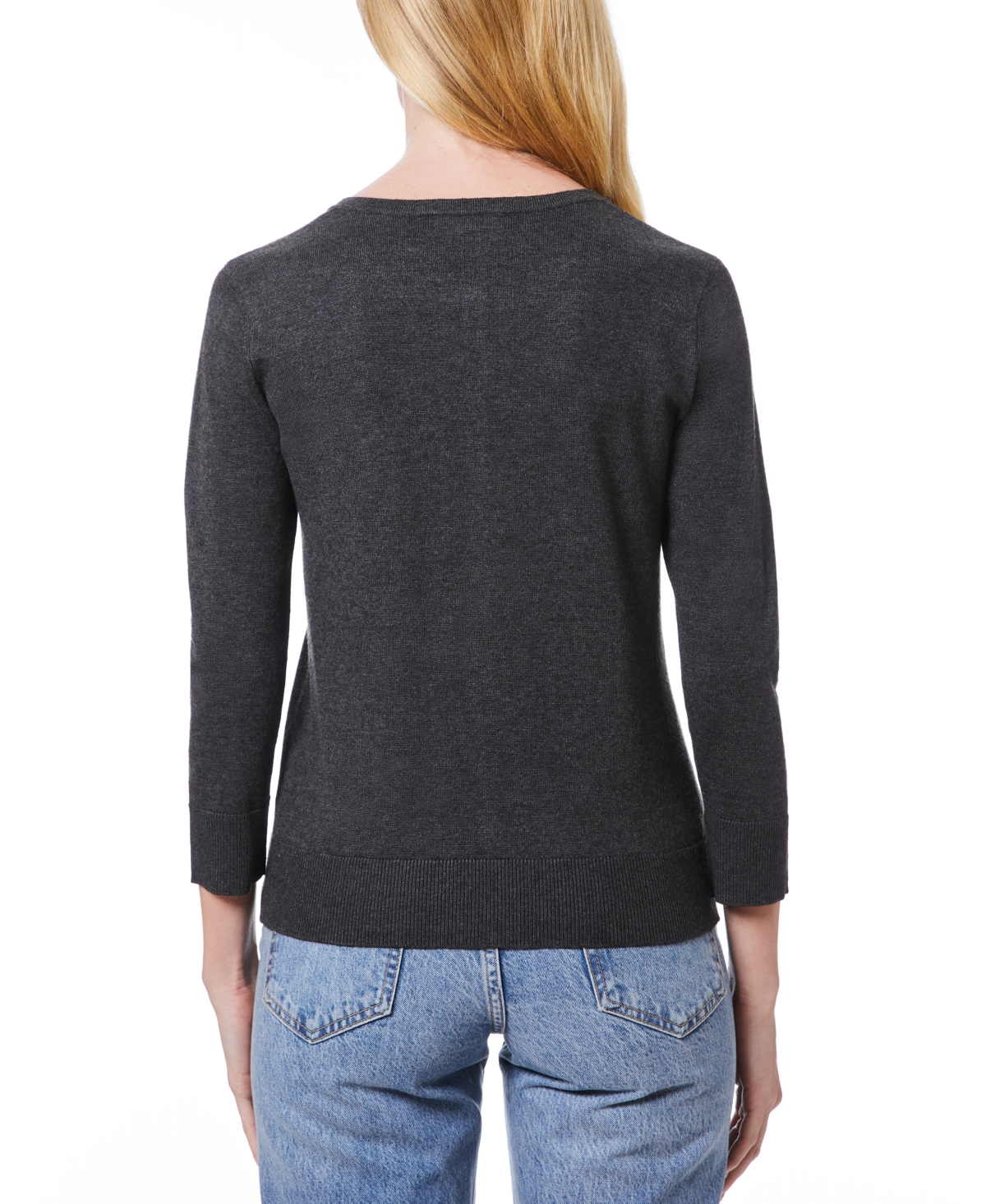 Melissa Paige Women's Petite Novelty Button-Front Cardigan Sweater