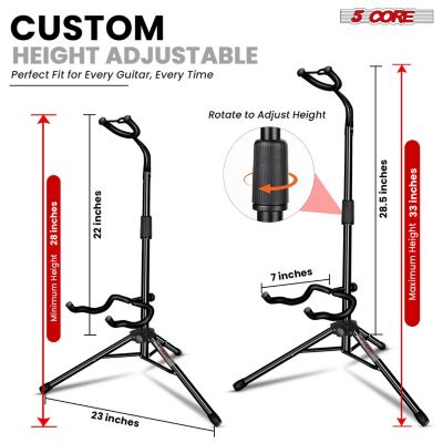 Guitar Stand Floor Foldingholder Soporte Para Guitarra for Acoustic Electric Bass GSH HD BLK