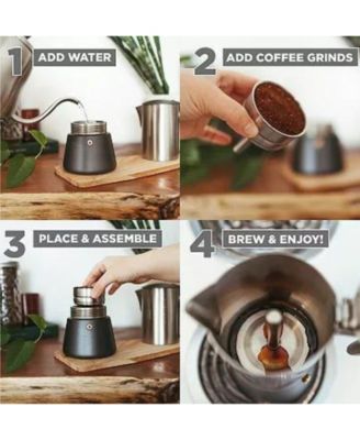 Milano Steel Cafe Bliss: Moka Pot Frother Duo