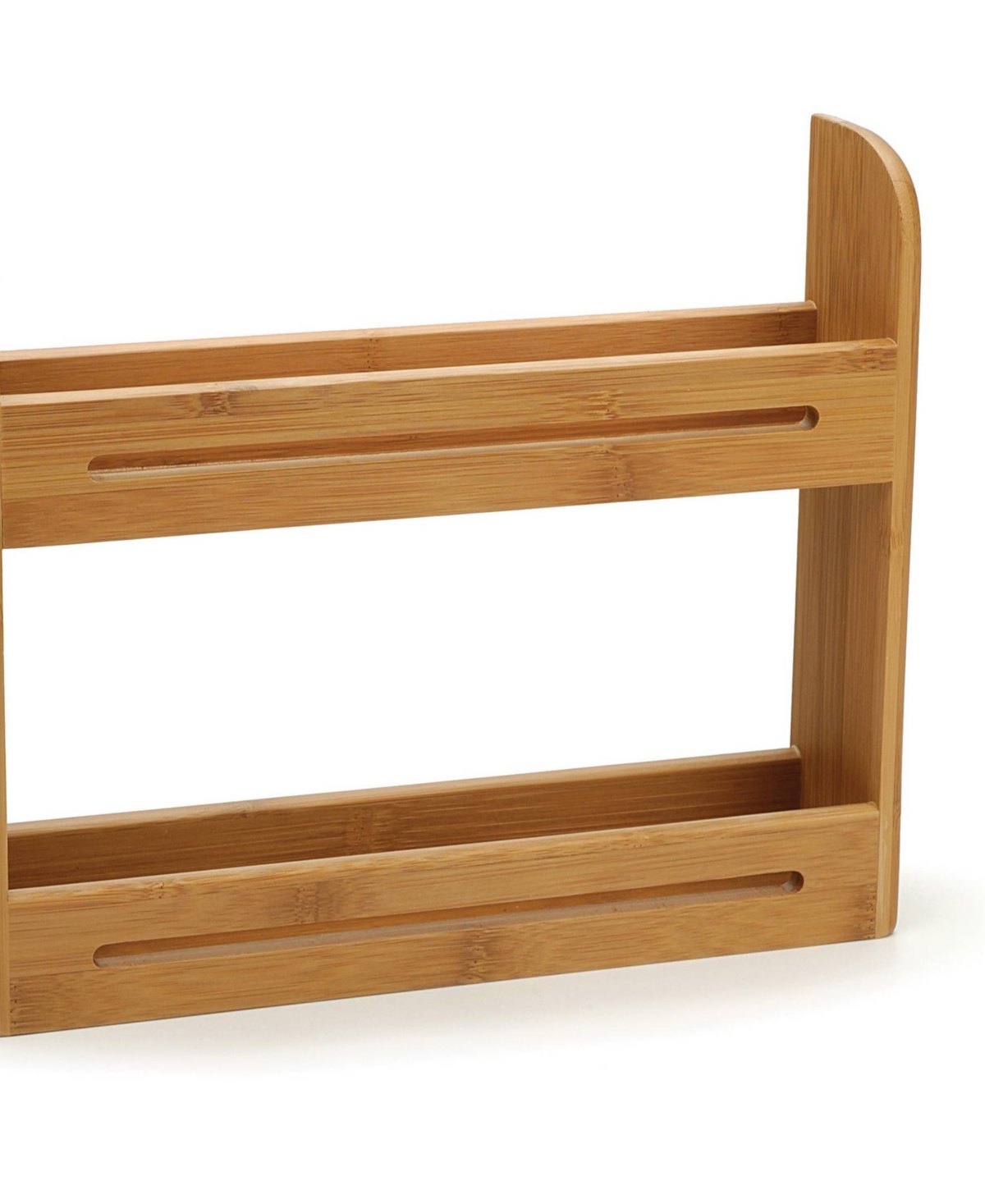 Rsvp International Wood 12" X 2.75" X 10.25" Spice Rack Jars Not Included In Brown