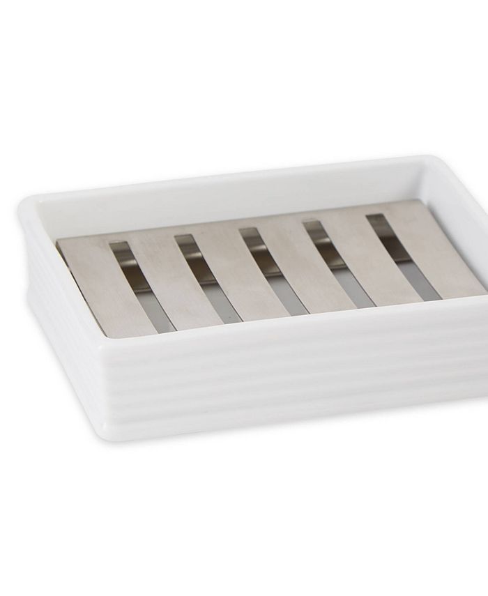 RSVP Porcelain Coated Grill Tray - 13x7.25 Inch, Dishwasher Safe For Vegetables & Small Meats