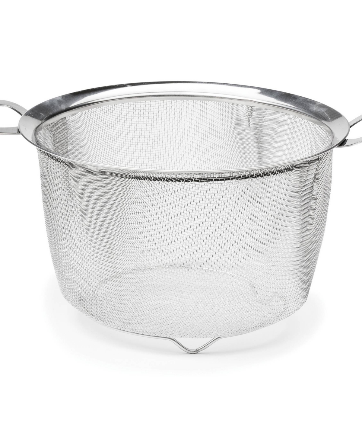 RSVP INTERNATIONAL ENDURANCE STAINLESS STEEL 4 QUART WIDE RIM MESH COLANDER BASKET 