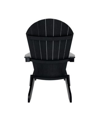 Outdoor Patio All-weather Folding Adirondack Chair Set of 4