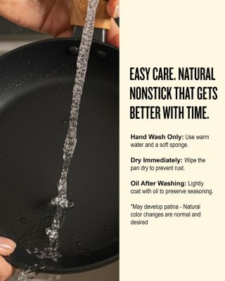 Forest Carbon Steel Frying Pan 11" with Acacia Wood Handle