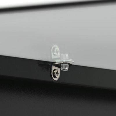 Geometric Glass Coffee Table with Storage