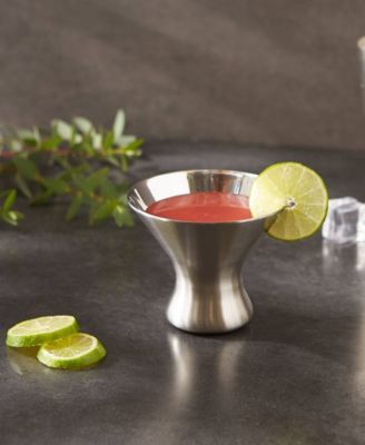 Endurance Stainless Steel Stemless Martini Glass, 4x4x4"