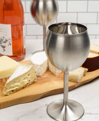 Endurance Stainless Steel Wine Glass Set 2 Piece 3x3x7"