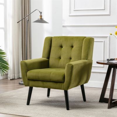 Modern Velvet Ergonomic Accent Chair