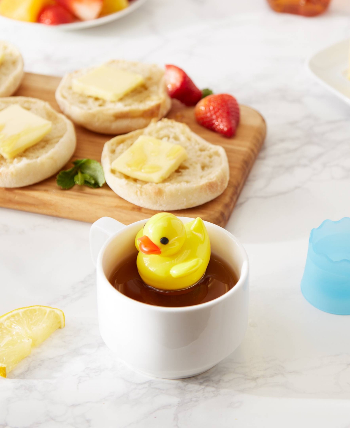 Shop Rsvp International Plastic And Stainless Steel 2x2x3" Ducky-floating Tea Infuser In Yellow