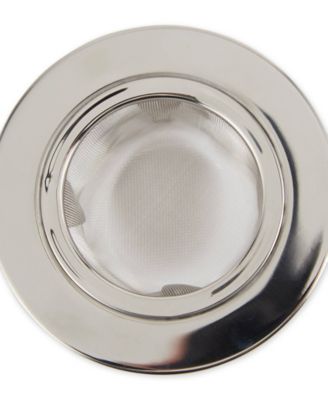 Stainless Steel 3.75" D Large Rim Tea Strainer