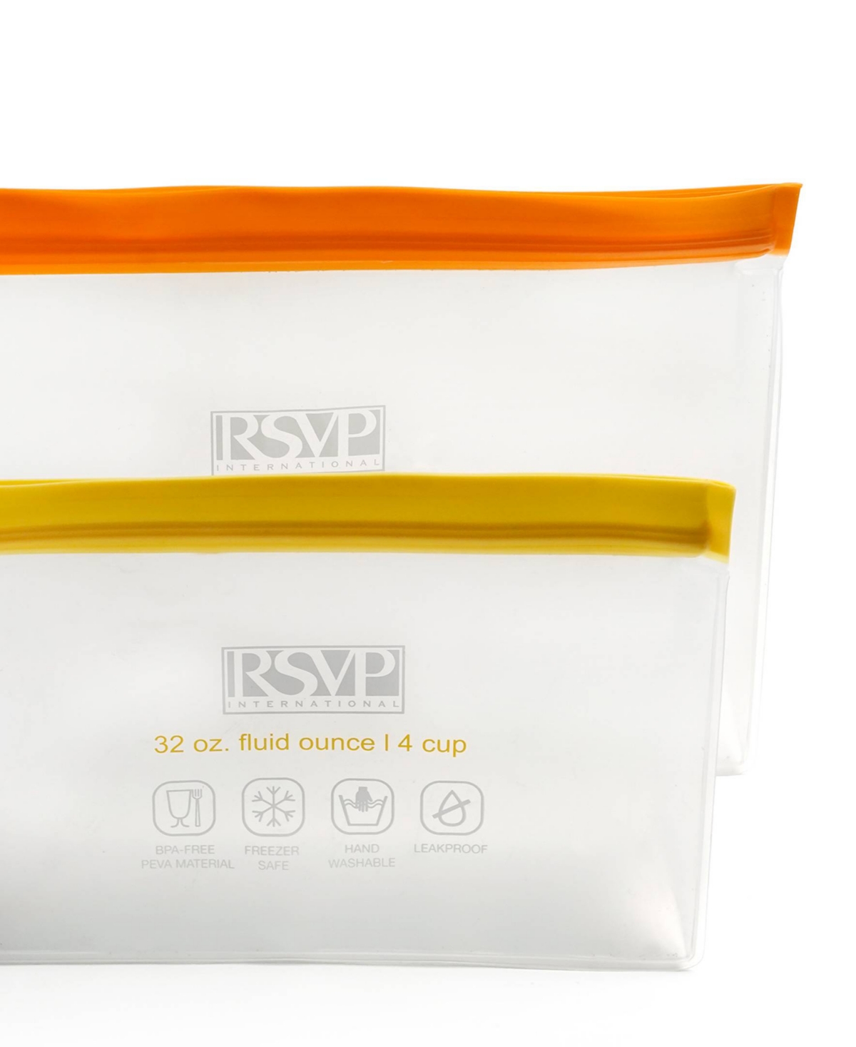 RSVP INTERNATIONAL POLYETHYLENE 2 PIECE 10" X 7.6" ECO STAND-N-SEAL BAG