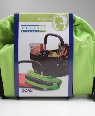 Aluminum Frame 17x11x18" Green Foldable Market Basket