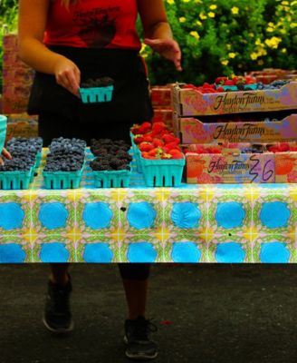 Aluminum Frame 17x11x18" Turquoise Foldable Market Basket