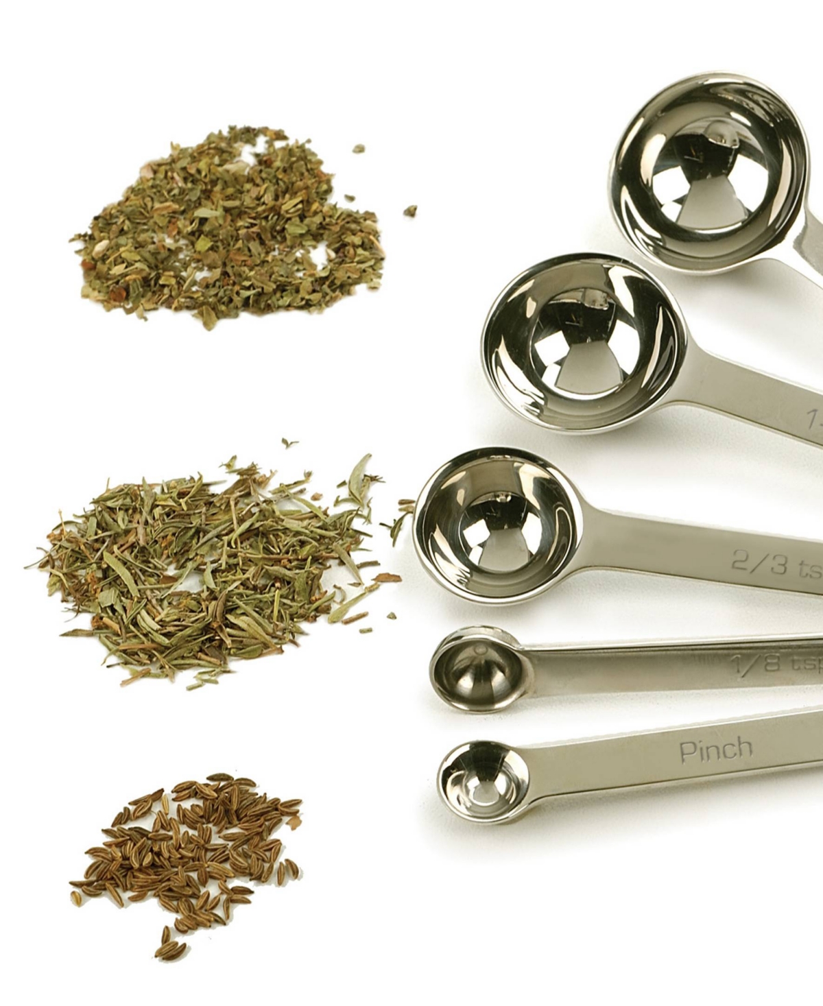 Rsvp International Endurance Stainless Steel 5 Piece Odd Size Spoon Set In Gray