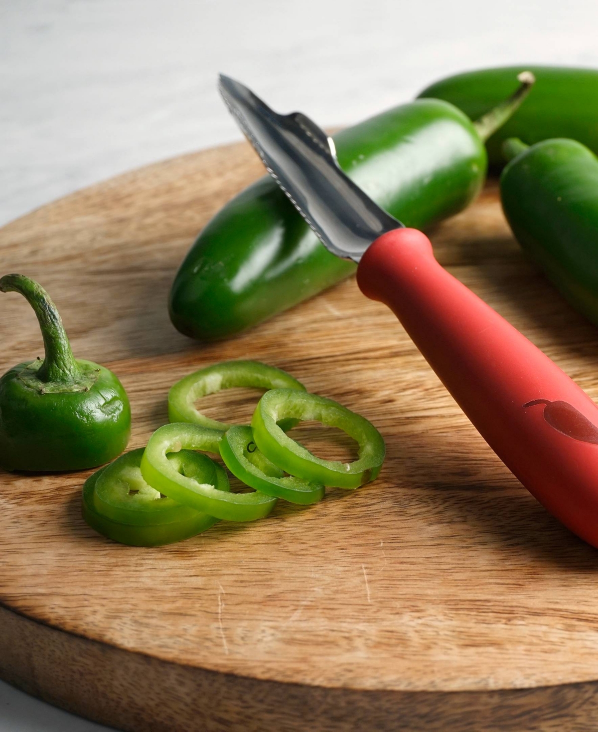 Rsvp International Endurance 18/8 Stainless Steel 8.25" Jalapeno Corer In Red