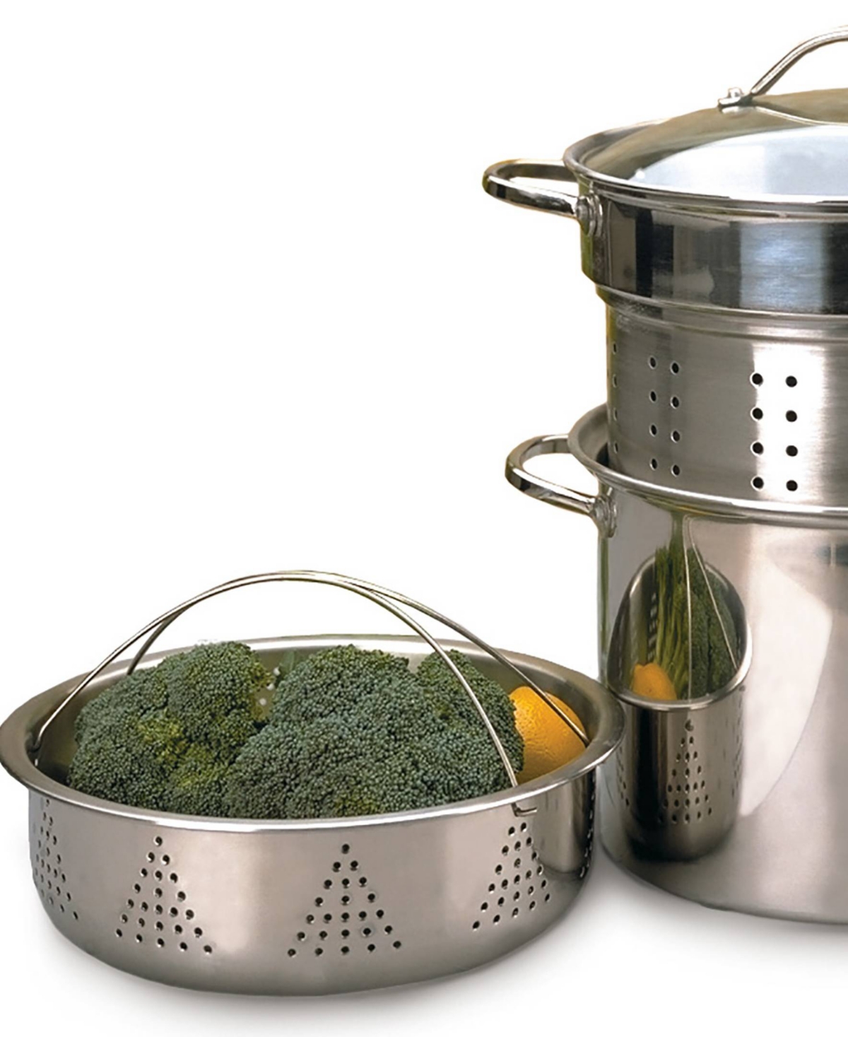 RSVP INTERNATIONAL ENDURANCE STAINLESS STEEL 8 QT MULTI COOKER 