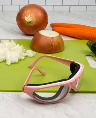 Plastic 5.5" x 6.5" x 1.5" Onion Goggles - Pink Frame