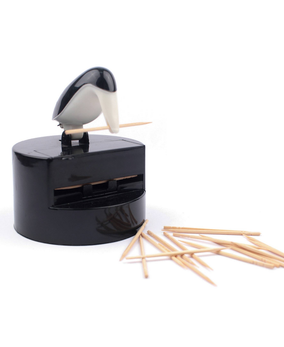 Rsvp International Plastic 3.5" X 4.5" Willie Woodpicker Toothpick Holder In Black