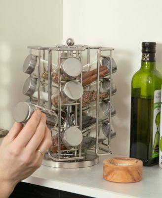 101 Piece 5.75&amp;quot; x 10.5&amp;quot; Revolving Spice Rack Jar Set