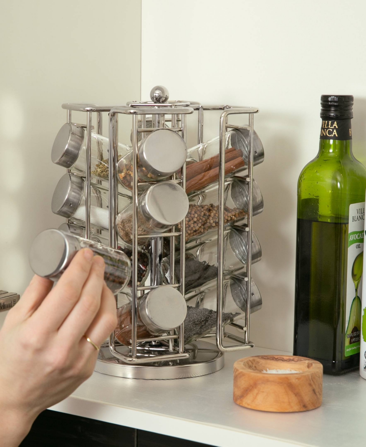 Rsvp International 101 Piece 5.75" X 10.5" Revolving Spice Rack Jar Set In Multi