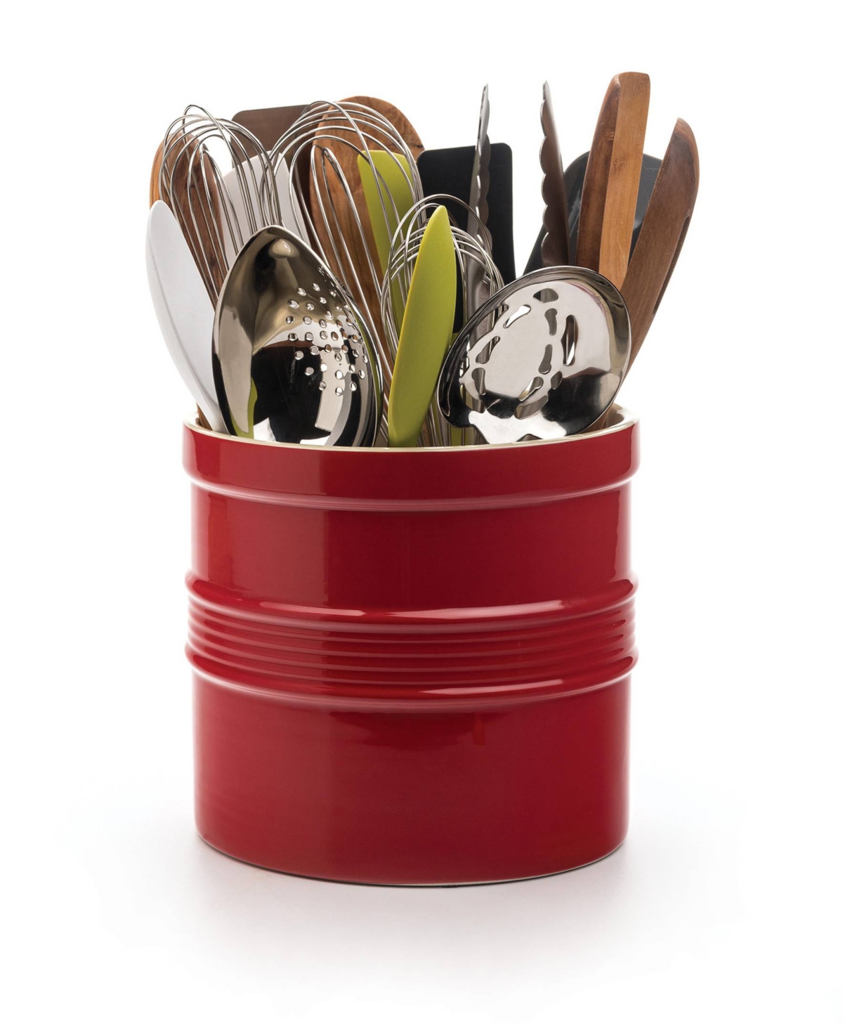 RSVP INTERNATIONAL 8" D X 7" H RED OVERSIZED TOOL CROCK 