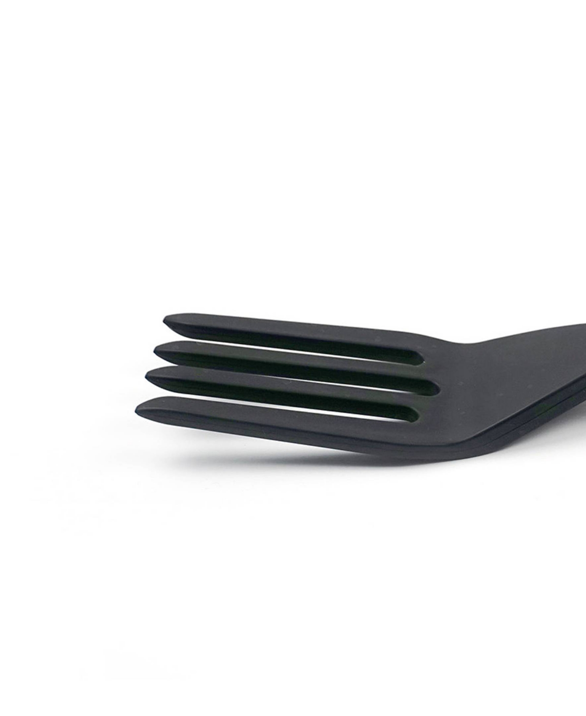 Rsvp International Silicone Coated Steel 11" X 2.25" Ela Series Black Fork In Black
