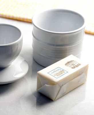 Stoneware White 3.7" Diameter Butter Pot