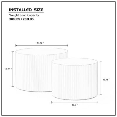 Nesting Coffee Table Set of 2