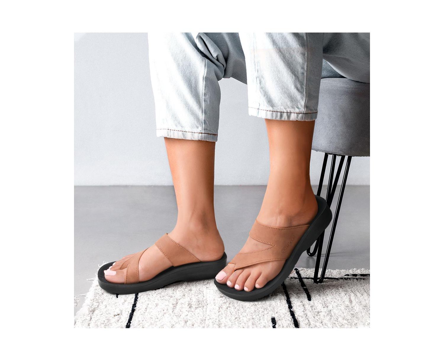 Odal Split Toe Women Arch Support Sandals