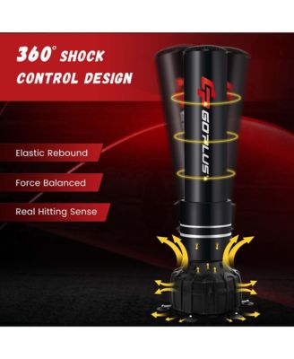 Freestanding Punching Bag 71'' Boxing Bag with25 Suction Cups Gloves & Filling Base