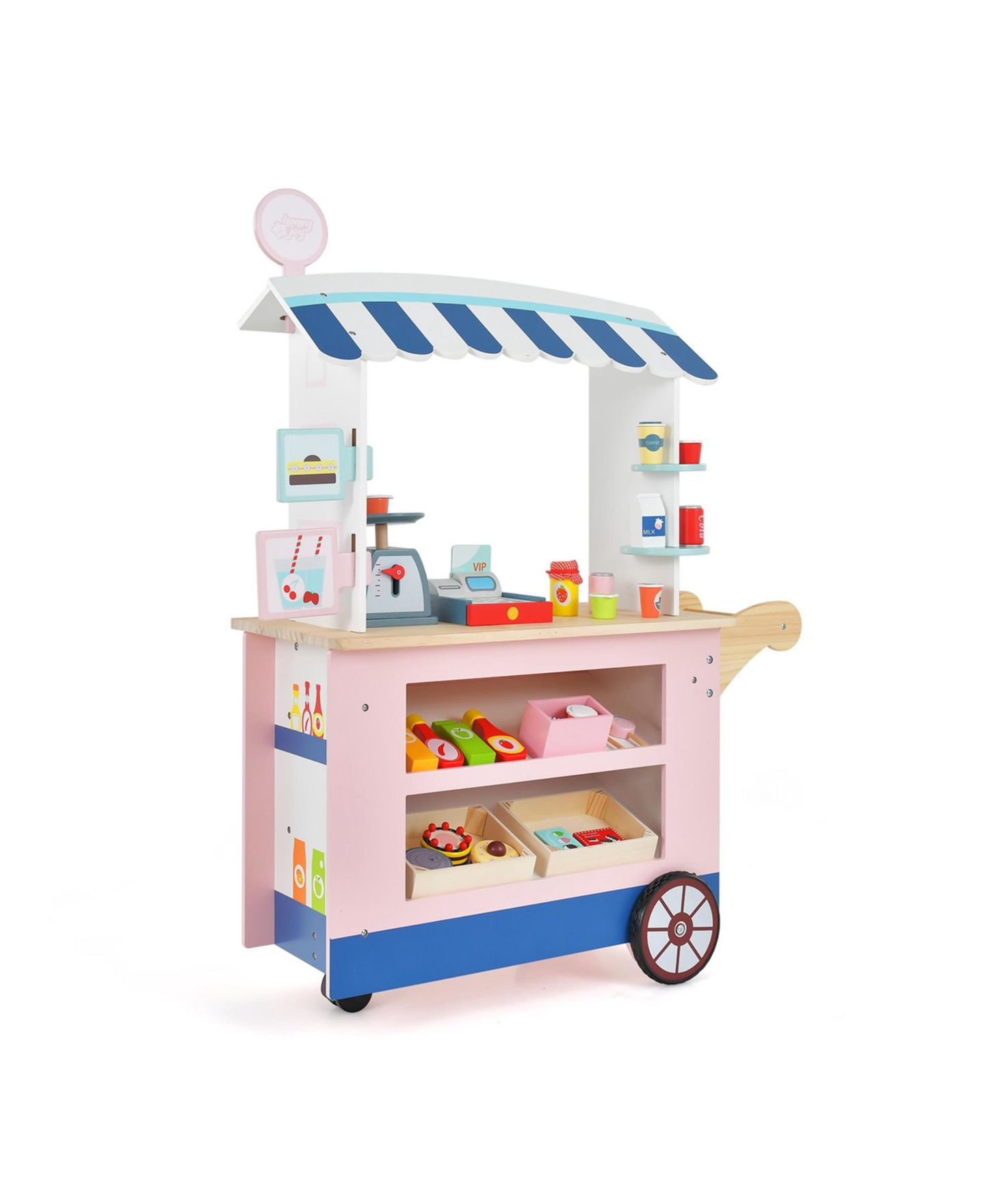 Детские игрушки Costway Food Cart 30-Piece Play Set, Ages 3+ — фото 4