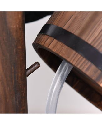 Garden Rustic Wishing Well Water Fountain Wooden Outdoor