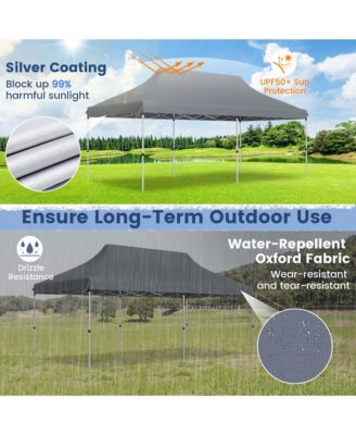 10 x 20 FT Pop-up Canopy UPF50+ Sun Protection Tent with Carrying Bag