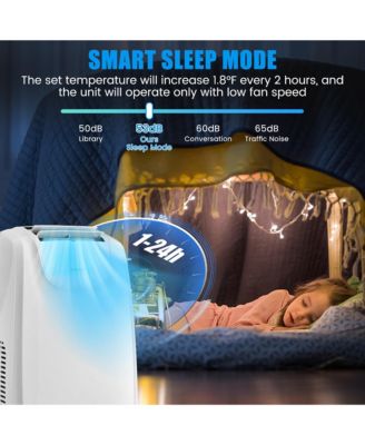 11,500 BTU Dual Hose Portable Air Conditioner 3-in-1 AC Unit w/ Remote Control